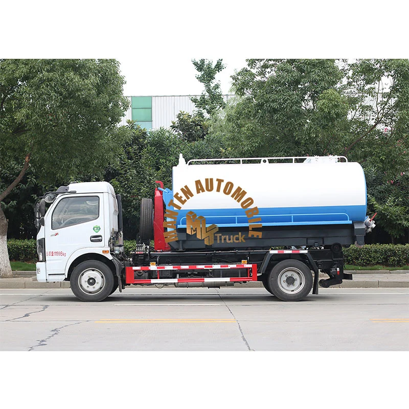dongfeng 140hp hook boom garbage truck 2